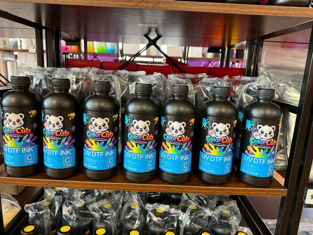 Color Cub UV Inks White, Black, Yellow, Magenta, Cyan