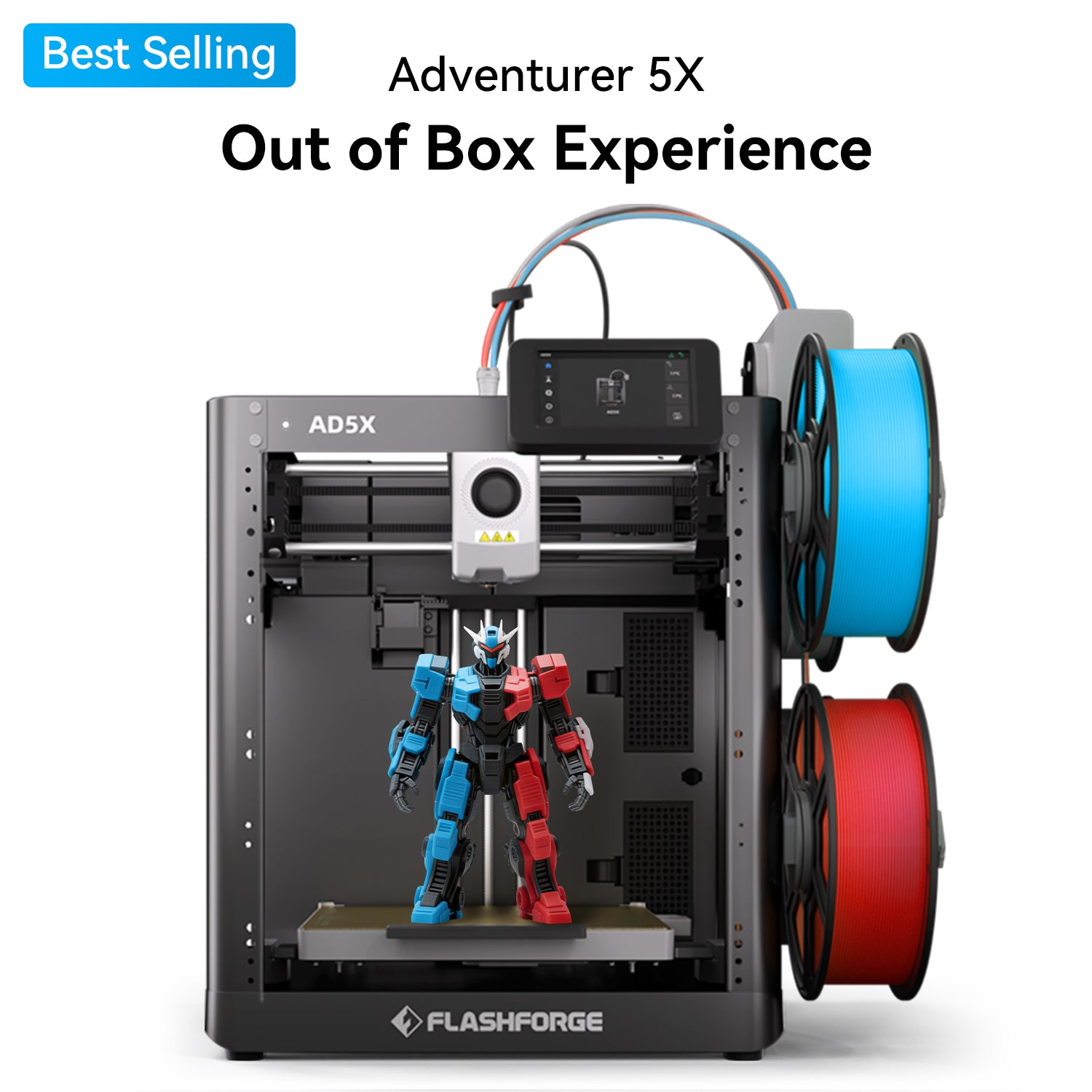 Flashforge AD5X – Multicolor 3D Printer for High-Speed, Full-Color Printing