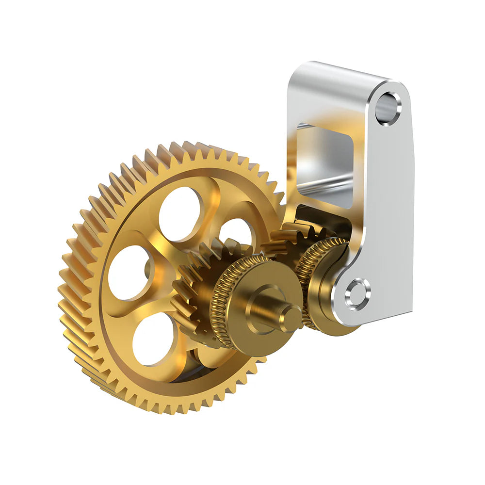 BIQU Panda Claw Extruder Gear Set for Bambu X1/P1 Series - Golden Nano-Coated Hardened Steel Gear with Aluminum CNC Support-X1/P1 Series