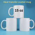 ☕ 15oz Sublimation / UV Print Ceramic Coffee Mug – Perfect for Custom Designs