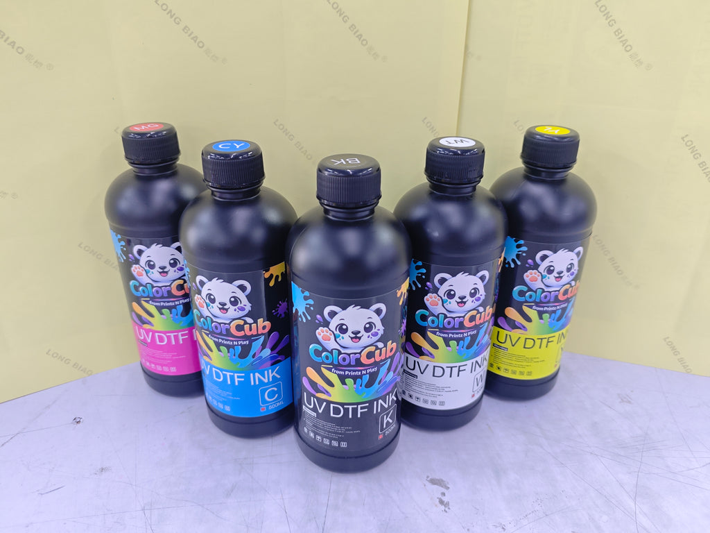 Color Cub UV Inks White, Black, Yellow, Magenta, Cyan