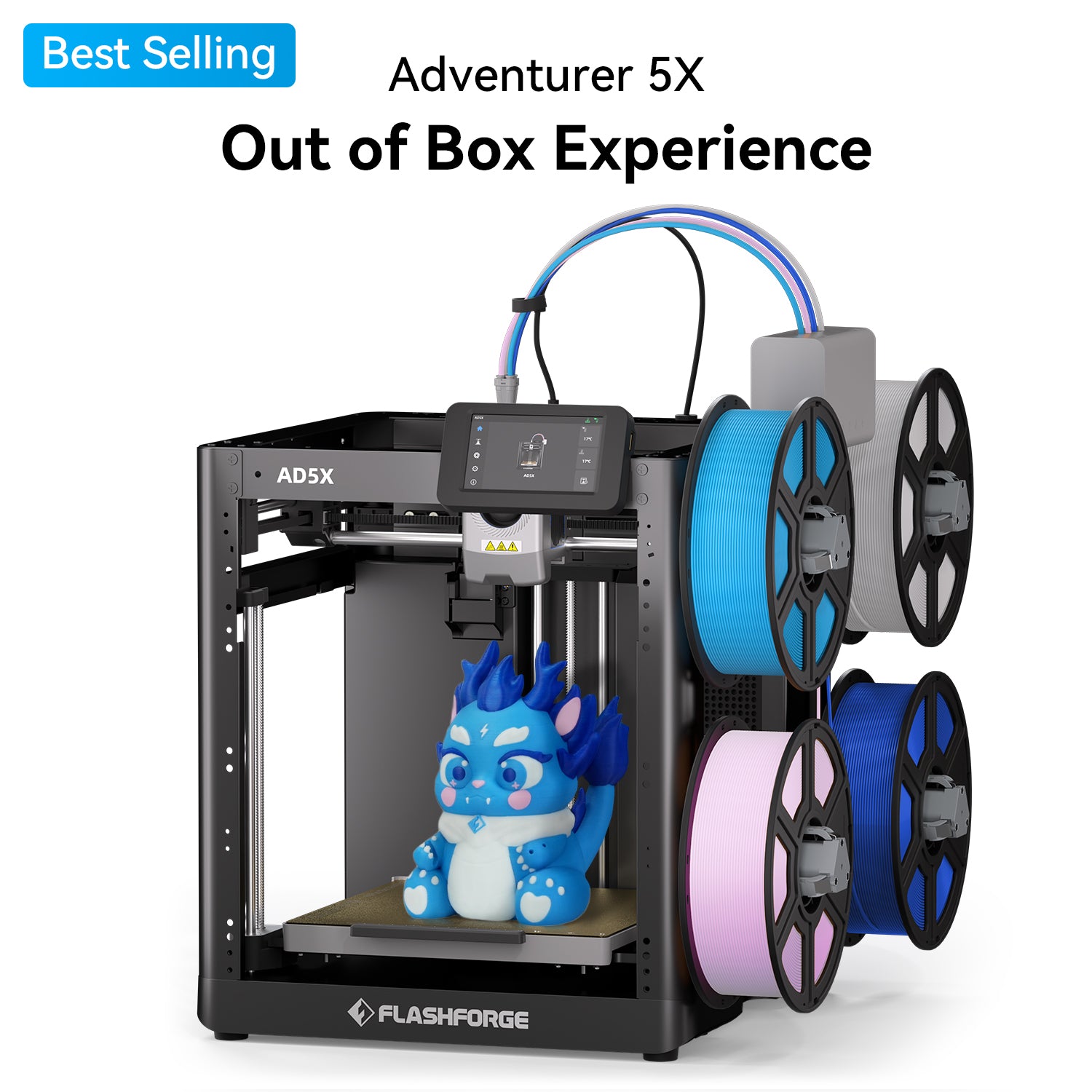 Flashforge AD5X – Multicolor 3D Printer for High-Speed, Full-Color Printing