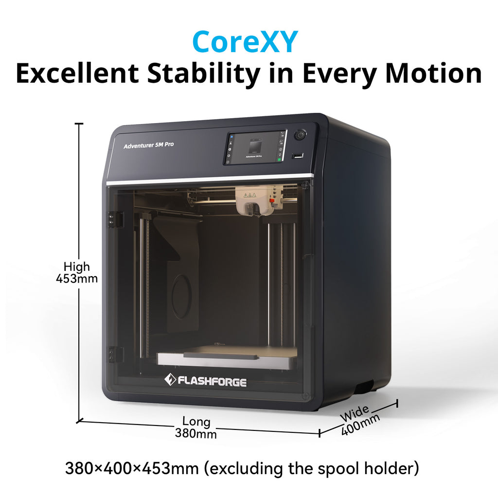 Flashforge Adventurer 5M Pro 3D Printer, Enclosed CoXY Metal Structure, Safe for Home Use