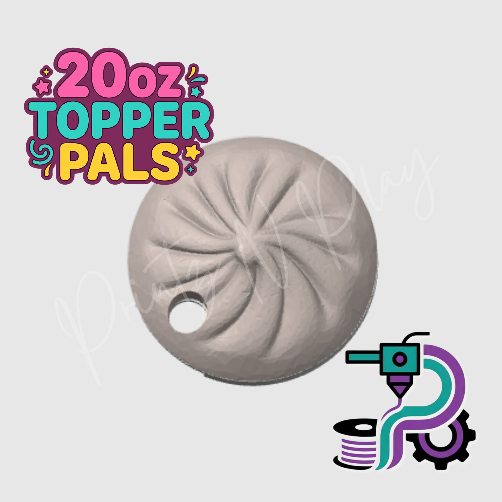 LIFETIME 🧁 20oz Topper Pals – 3D Printable Digital Files (3MF)