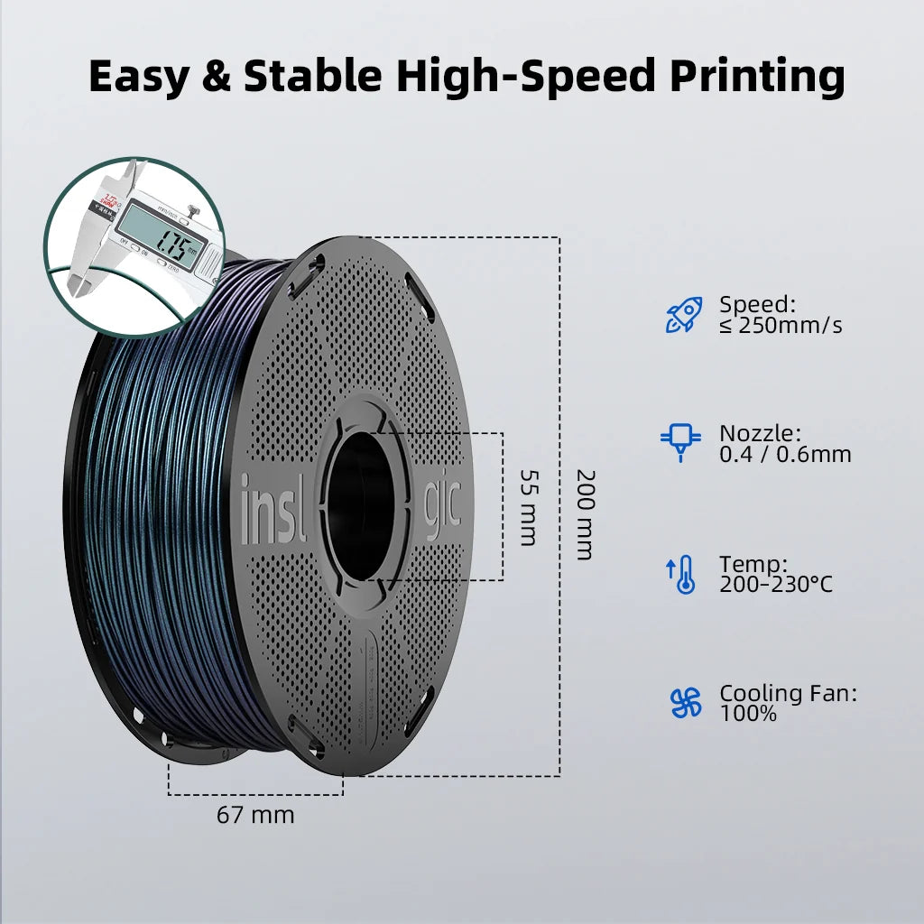 Inslogic NebuLux PLA Filament 1.75mm