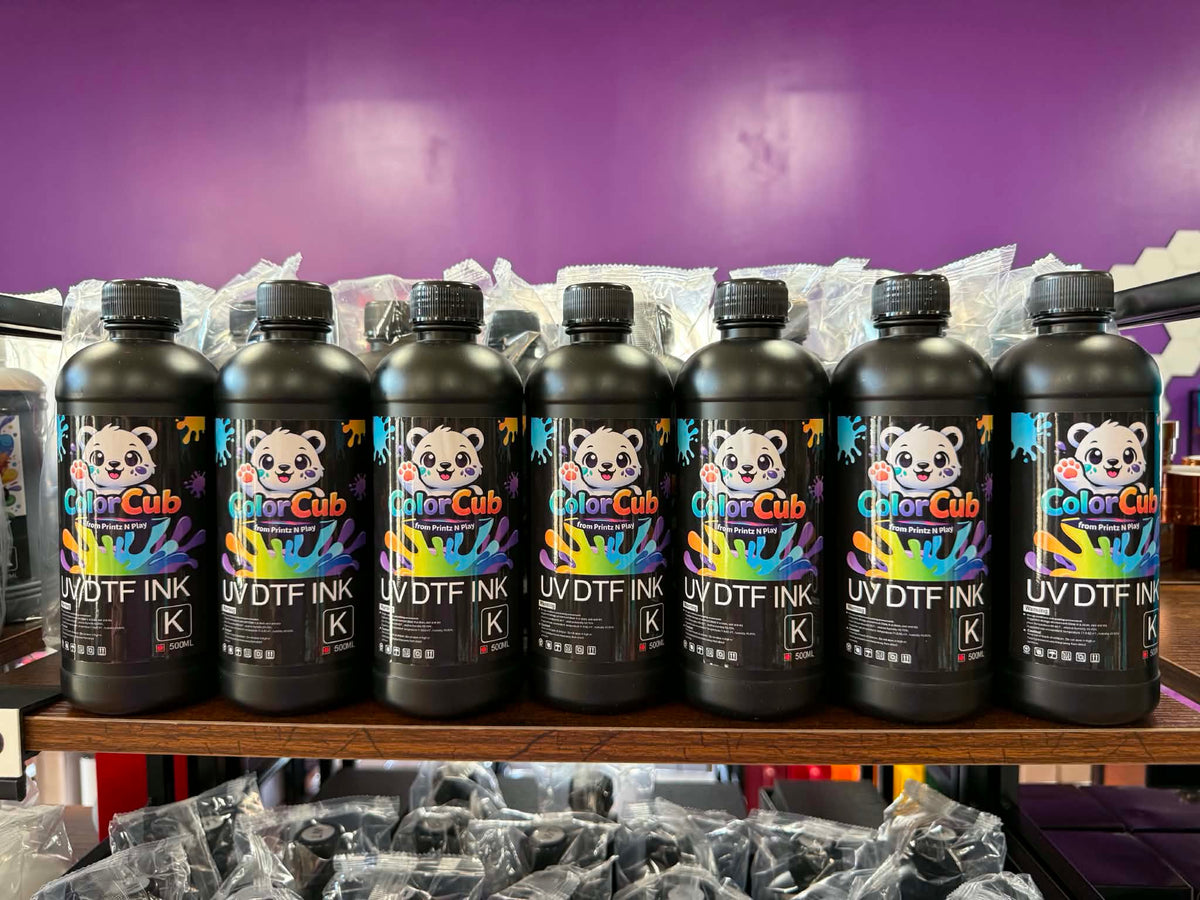 Color Cub UV Inks White, Black, Yellow, Magenta, Cyan