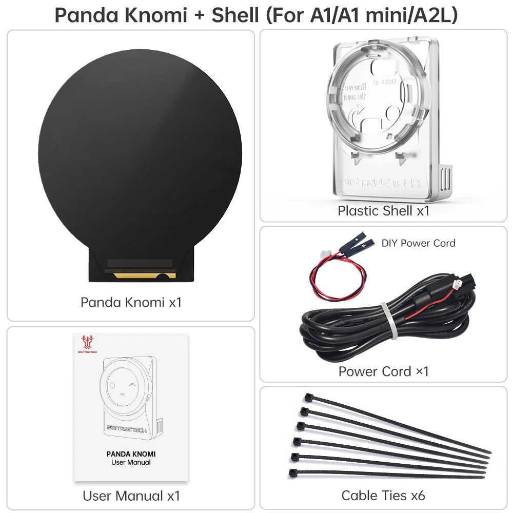 BIGTREETECH Panda Knomi Smart Display Companion for Bambulab Printers, Wireless Control & Custom GIFs