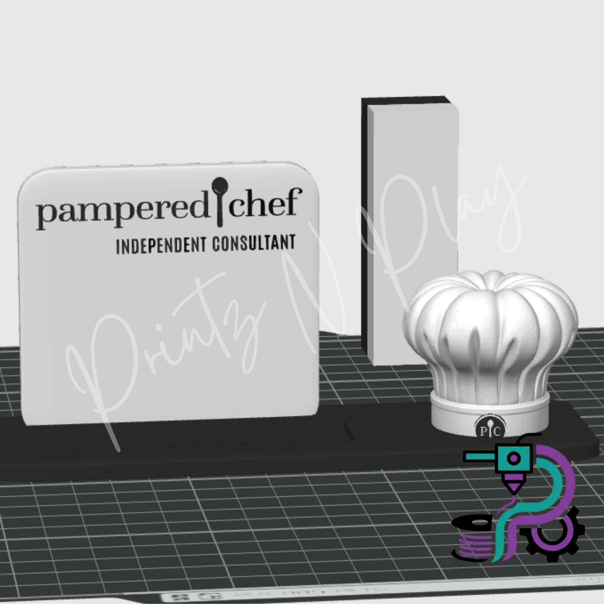 🍴 Pampered Chef Business Card Holder – 3D Print File (Digital Download) 🍴
