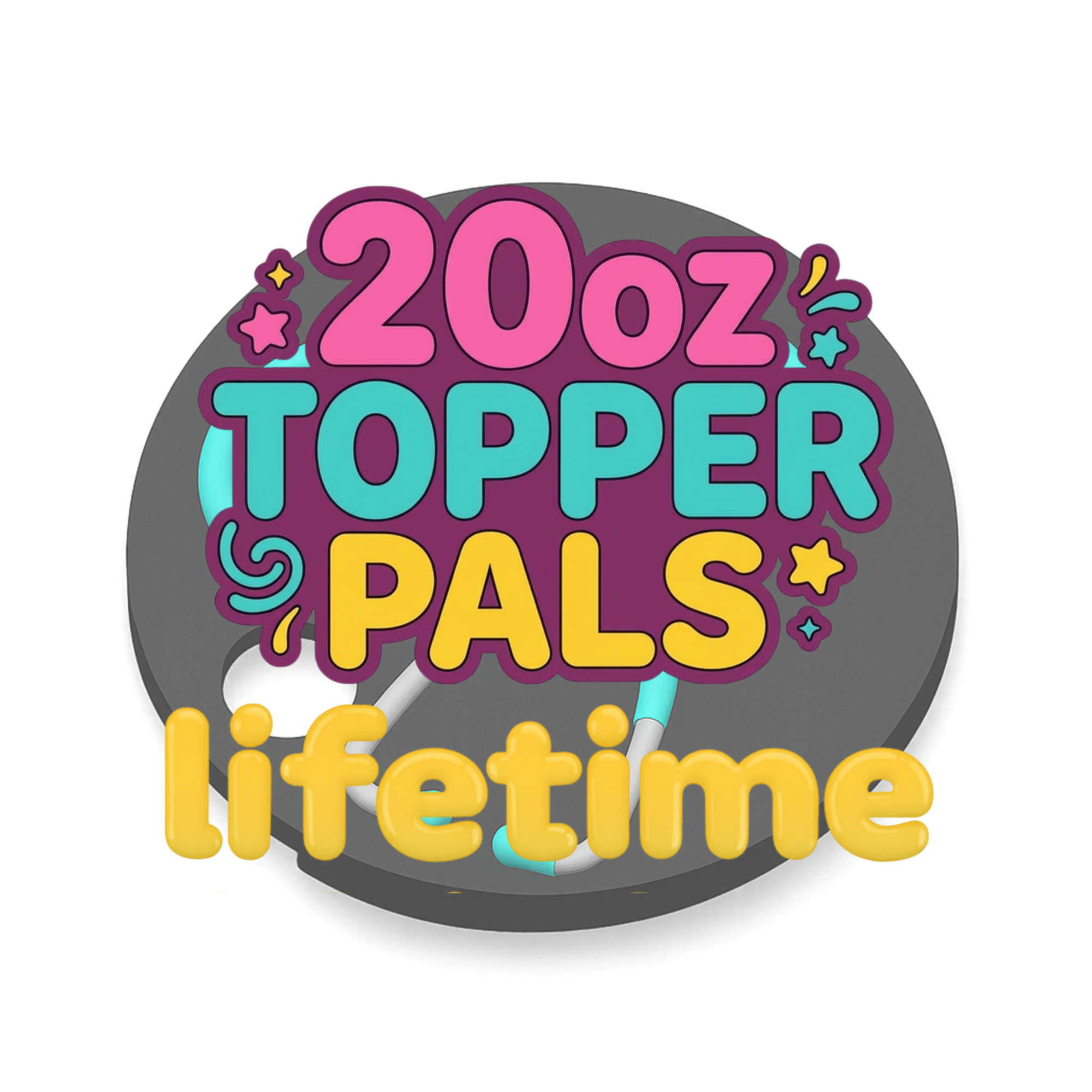 LIFETIME 🧁 20oz Topper Pals – 3D Printable Digital Files (3MF)