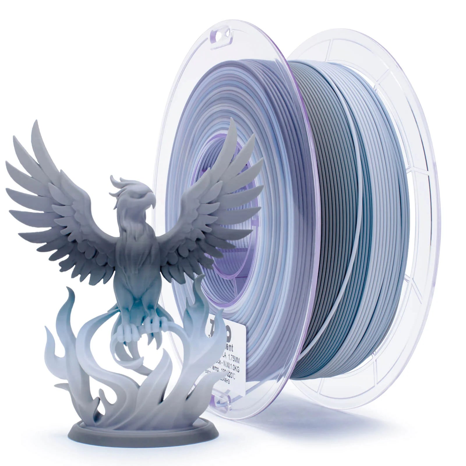 ZIRO Fast Gradient Matte PLA Filament 1.75mm, Gray Layer Rock