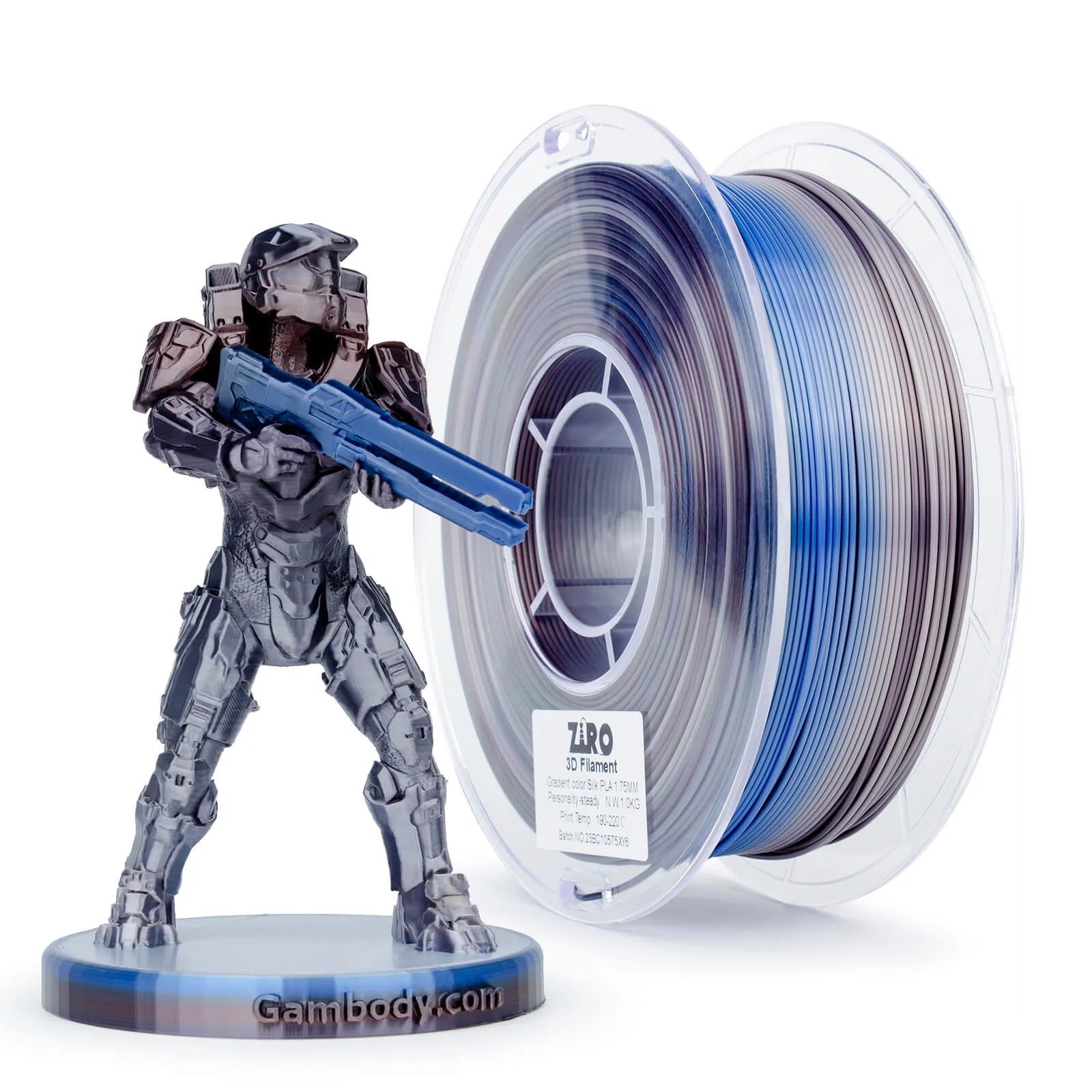 ZIRO Fast Gradient Silk PLA Filament 1.75mm, Personality Series- Steady