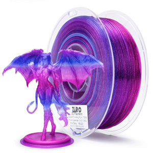 ZIRO Fast Gradient Twinkling Translucent PLA Filament 1.75mm, Flower Series-Lavender