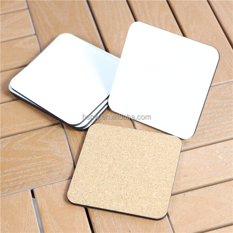 Cork‑Backed 4x4" Coaster Blanks — Pack of 2 (In‑Store Pickup Only)