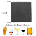 Slate Coaster Blanks — 4" Square (Pack of 6)