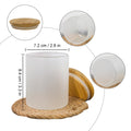 🔥 10oz Frosted Clear Sublimation Candle Jar Blanks — With Wooden Lid (Tealight Size)