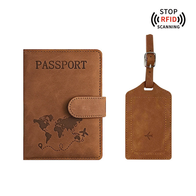 🌍 Passport Holder + Luggage Tag Pack — Perfect for UV Printing &amp; Engraving