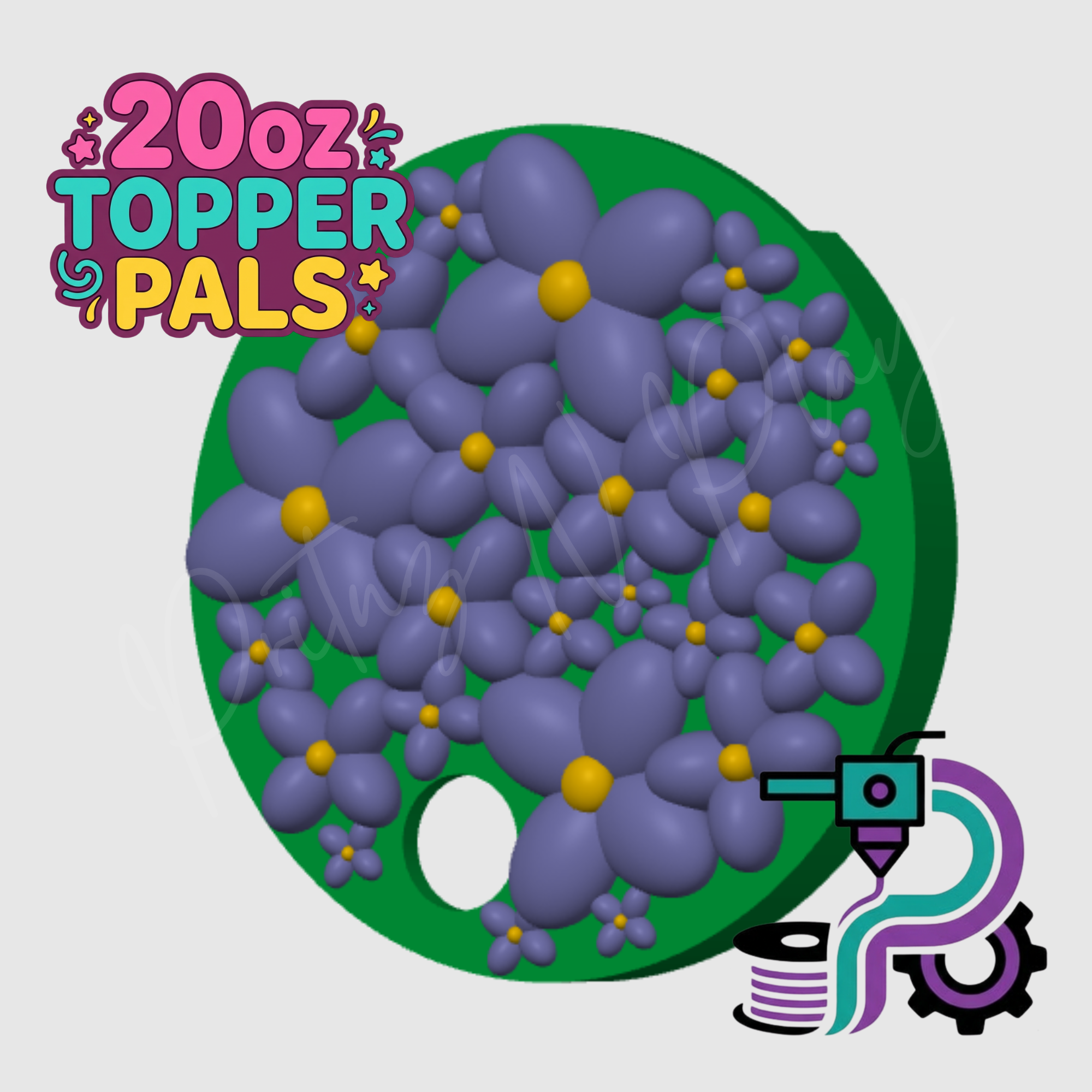 LIFETIME 🧁 20oz Topper Pals – 3D Printable Digital Files (3MF)