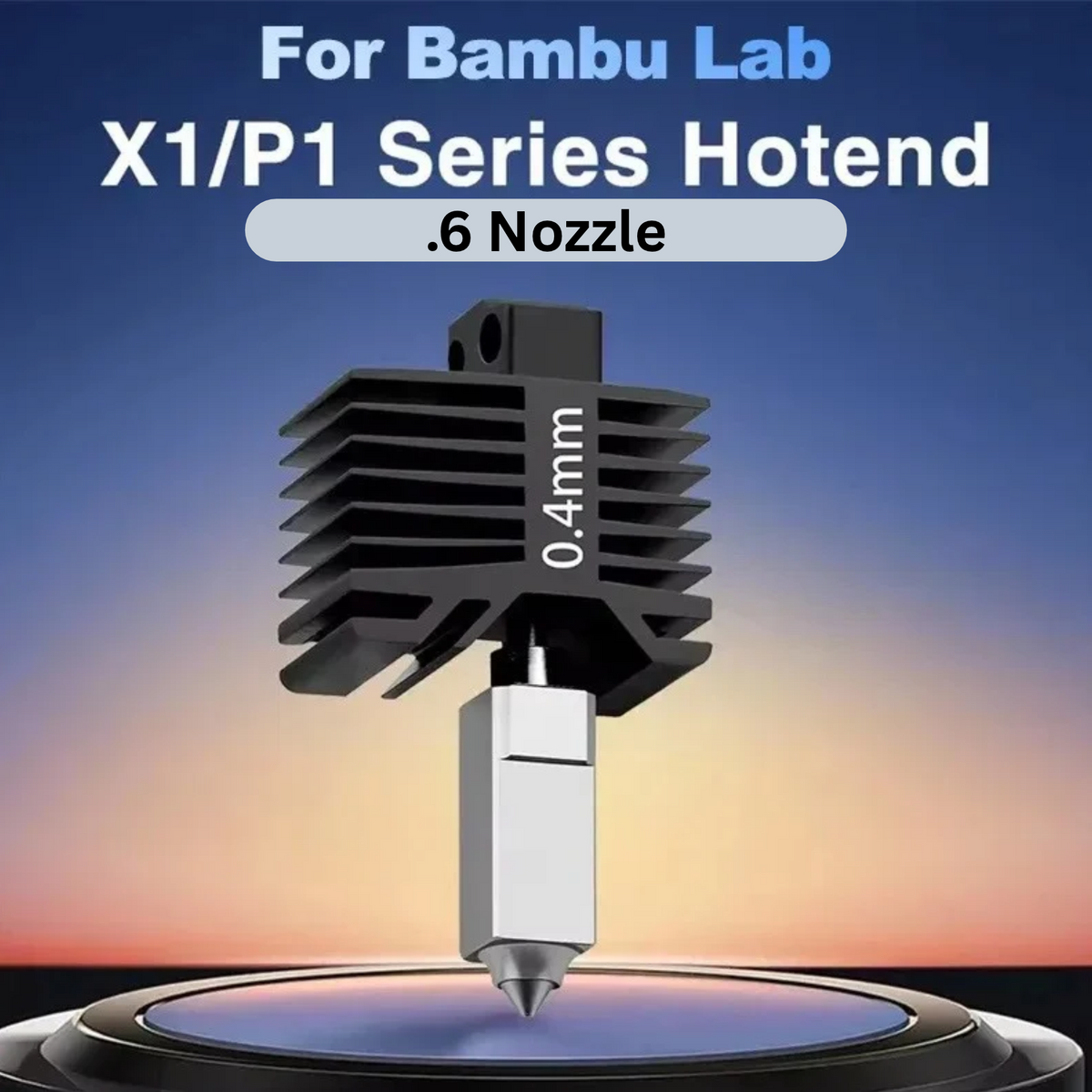 .6 Hotend for Bambu Lab P1P P1S X1 X1C Hot End Print Head 3D Printer Parts for Bambu Lab Original Stainless Steel Nozzle Hotend Kit .4
