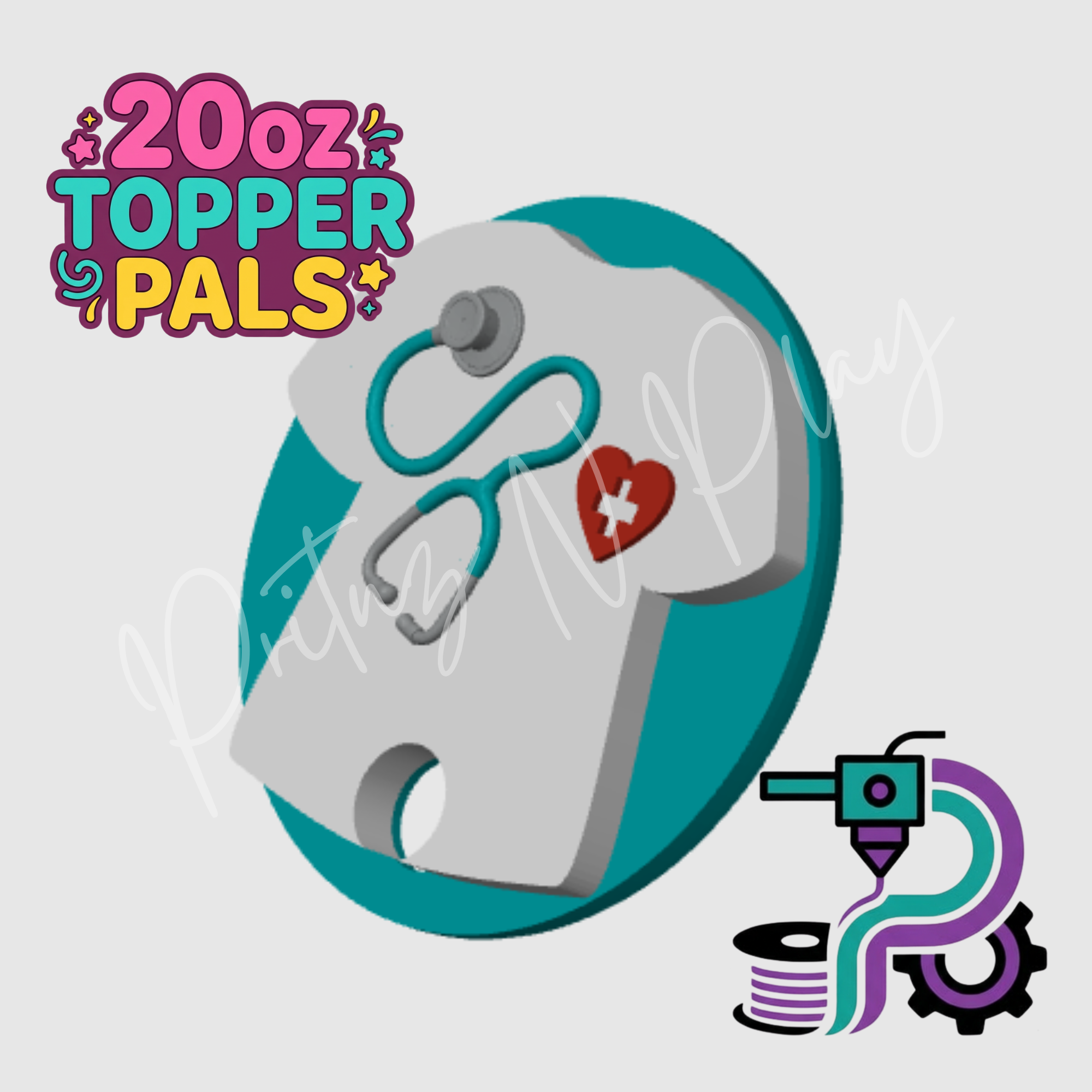 LIFETIME 🧁 20oz Topper Pals – 3D Printable Digital Files (3MF)