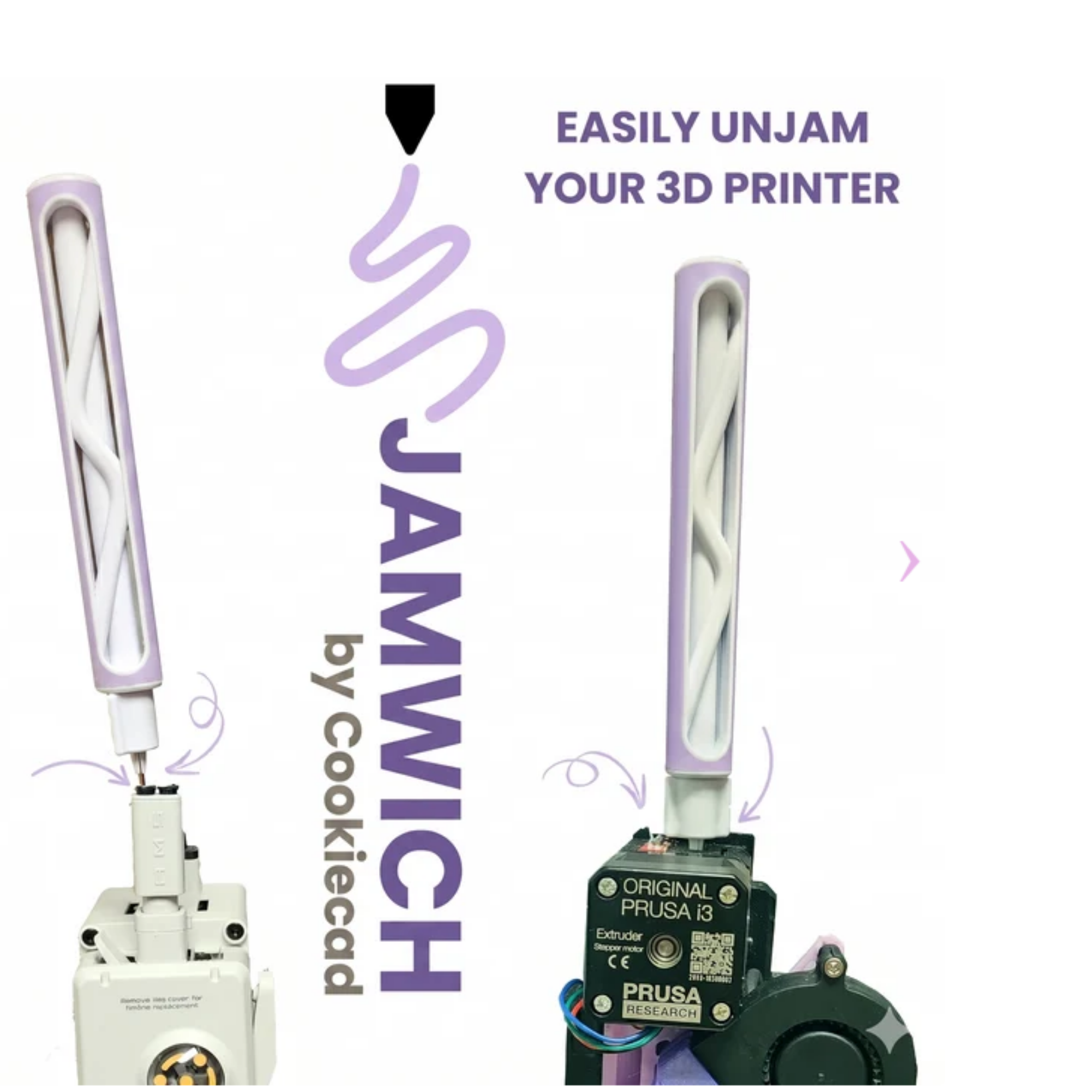 Jamwich - 3d printer unclogging tool