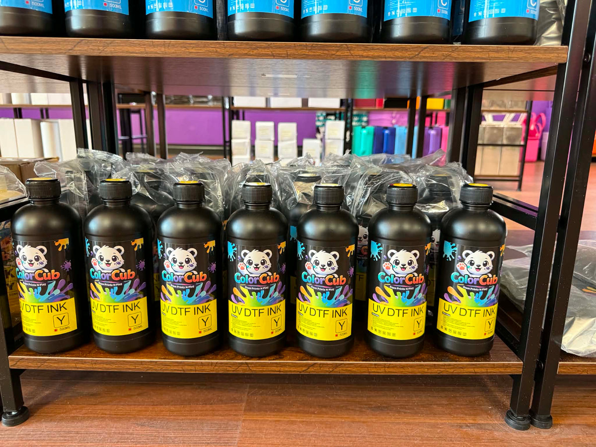 Color Cub UV Inks White, Black, Yellow, Magenta, Cyan