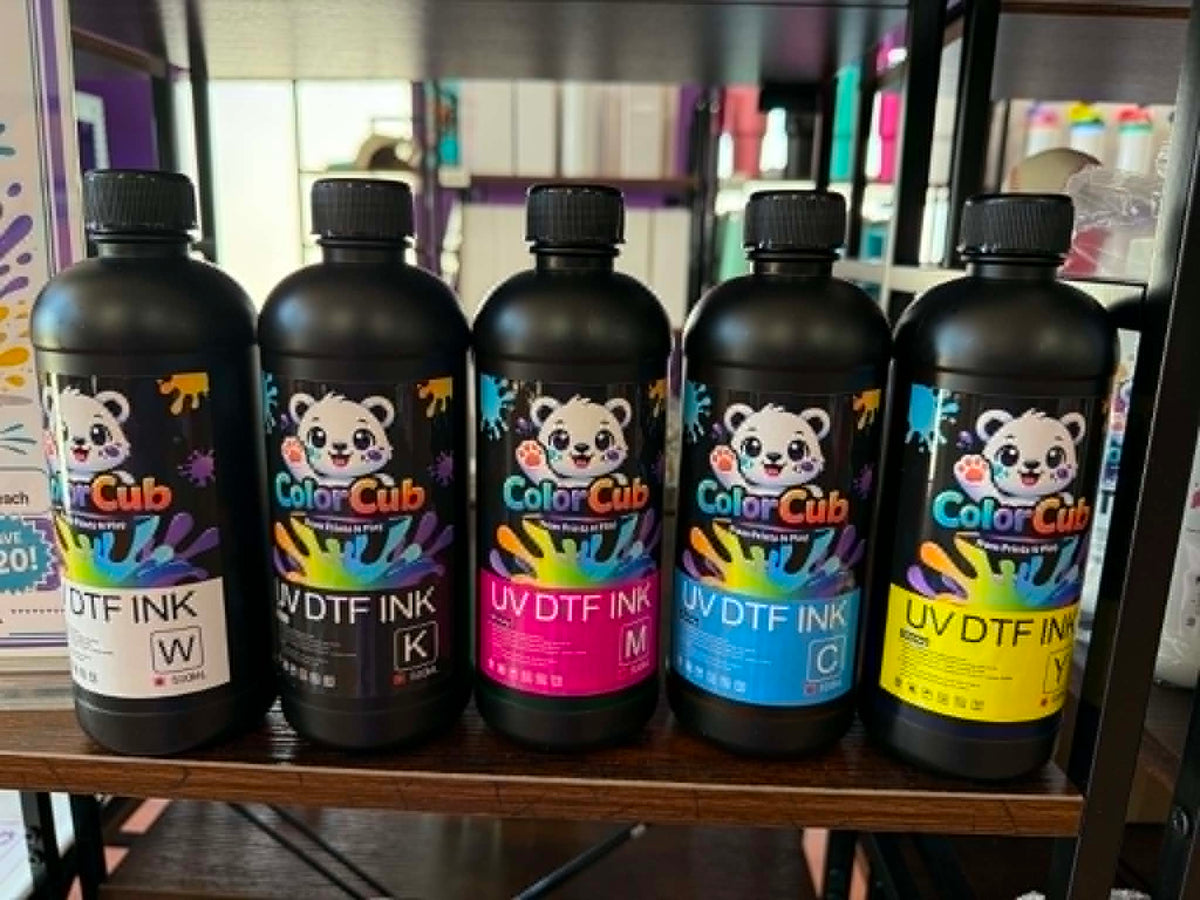 Color Cub UV Inks White, Black, Yellow, Magenta, Cyan
