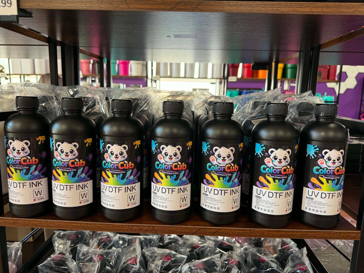 Color Cub UV Inks White, Black, Yellow, Magenta, Cyan