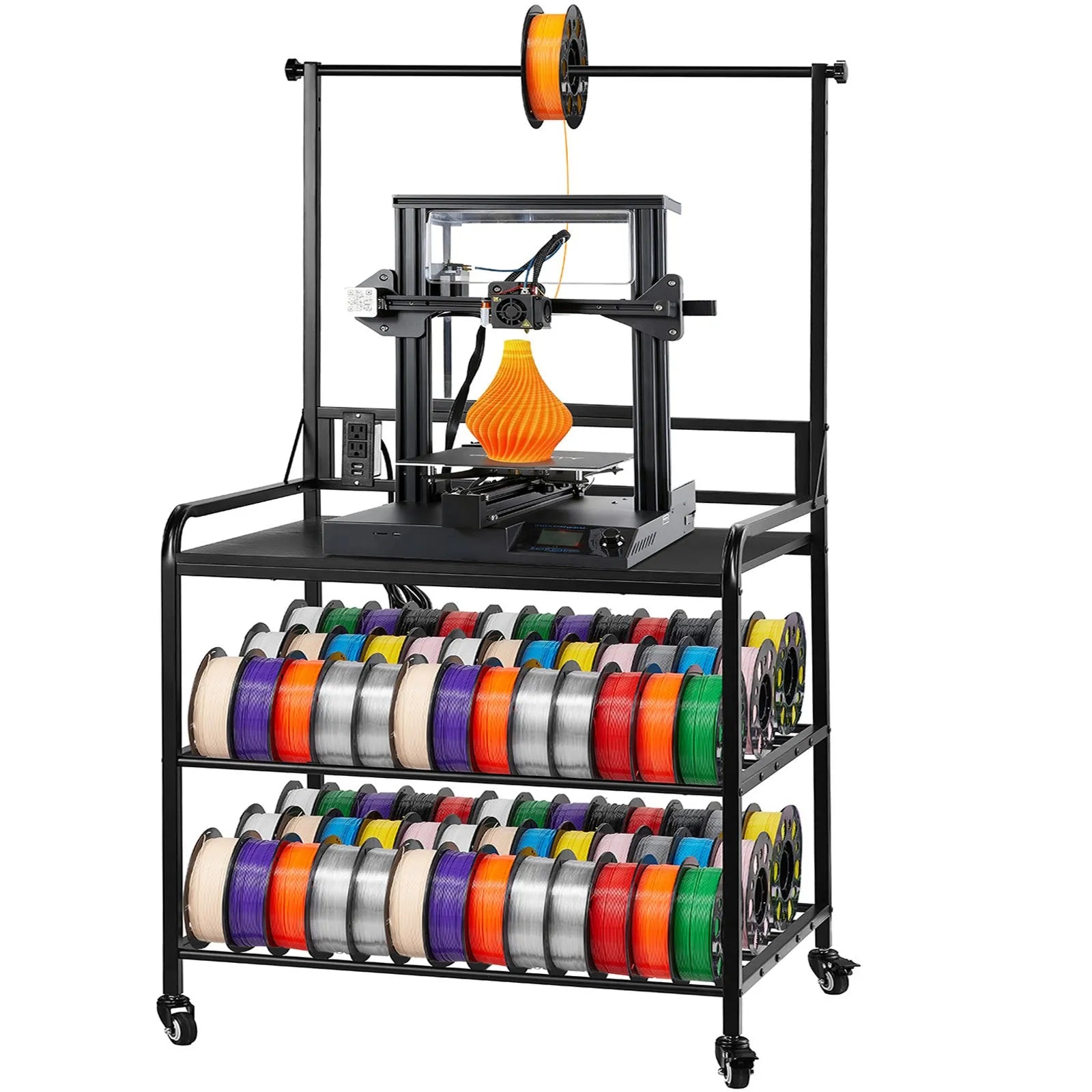 3 Tier Rack 3d Chart VEVOR 3D Printer Filament Storage Rack, 3-Tier 3D Printer Stand with F ...