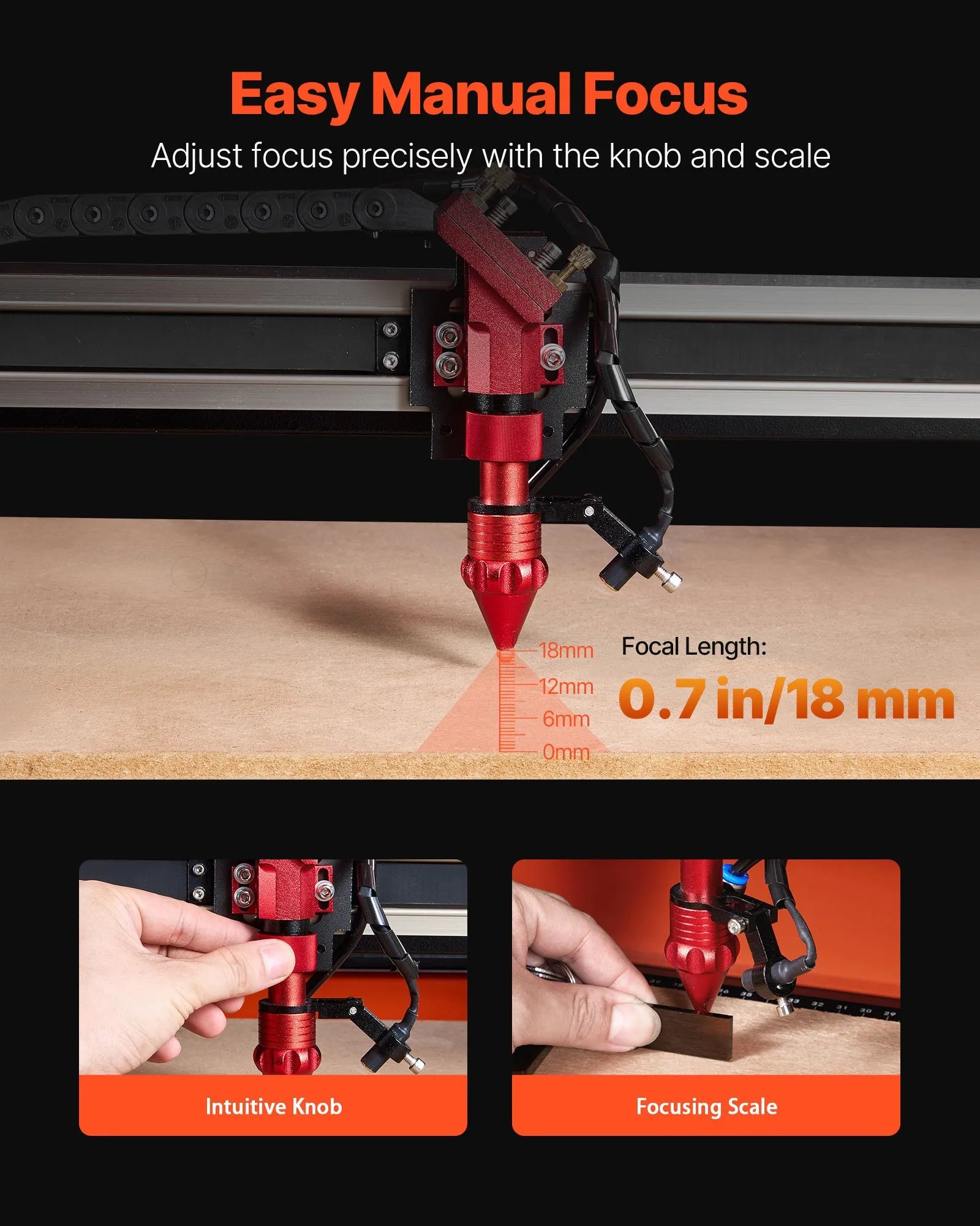 VEVOR 50W CO2 Laser Engraver, 20 x 12 in, CO2 Laser Engraver Cutter Machine with 4 Way Pass Air Assist, Engraving Cutting Machine, Compatible with LightBurn CorelDRAW RDWorks, for Wood Acrylic Glass