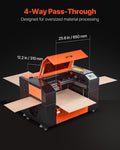 VEVOR 50W CO2 Laser Engraver, 20 x 12 in, CO2 Laser Engraver Cutter Machine with 4 Way Pass Air Assist, Engraving Cutting Machine, Compatible with LightBurn CorelDRAW RDWorks, for Wood Acrylic Glass