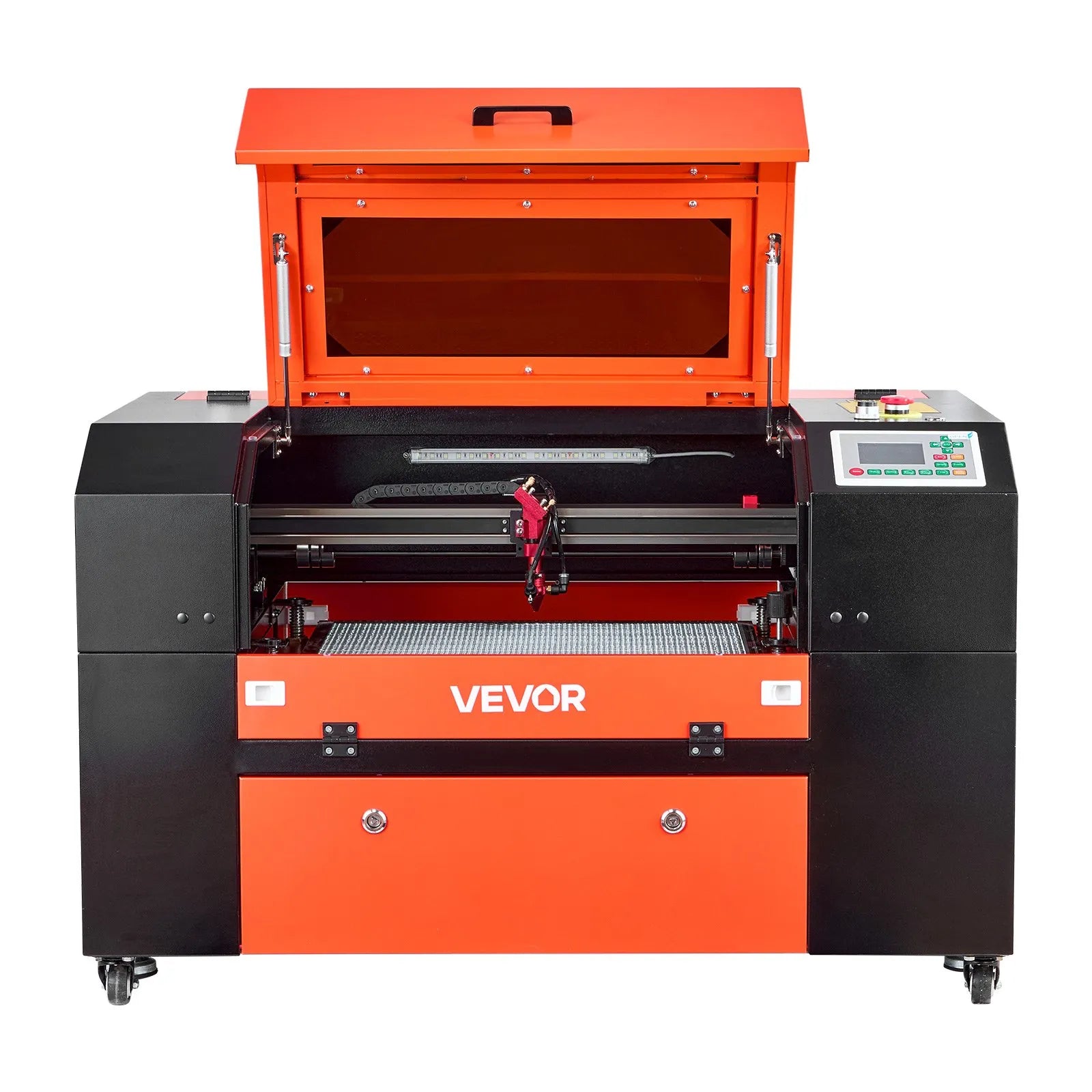 VEVOR 50W CO2 Laser Engraver, 20 x 12 in, CO2 Laser Engraver Cutter Machine with 4 Way Pass Air Assist, Engraving Cutting Machine, Compatible with LightBurn CorelDRAW RDWorks, for Wood Acrylic Glass