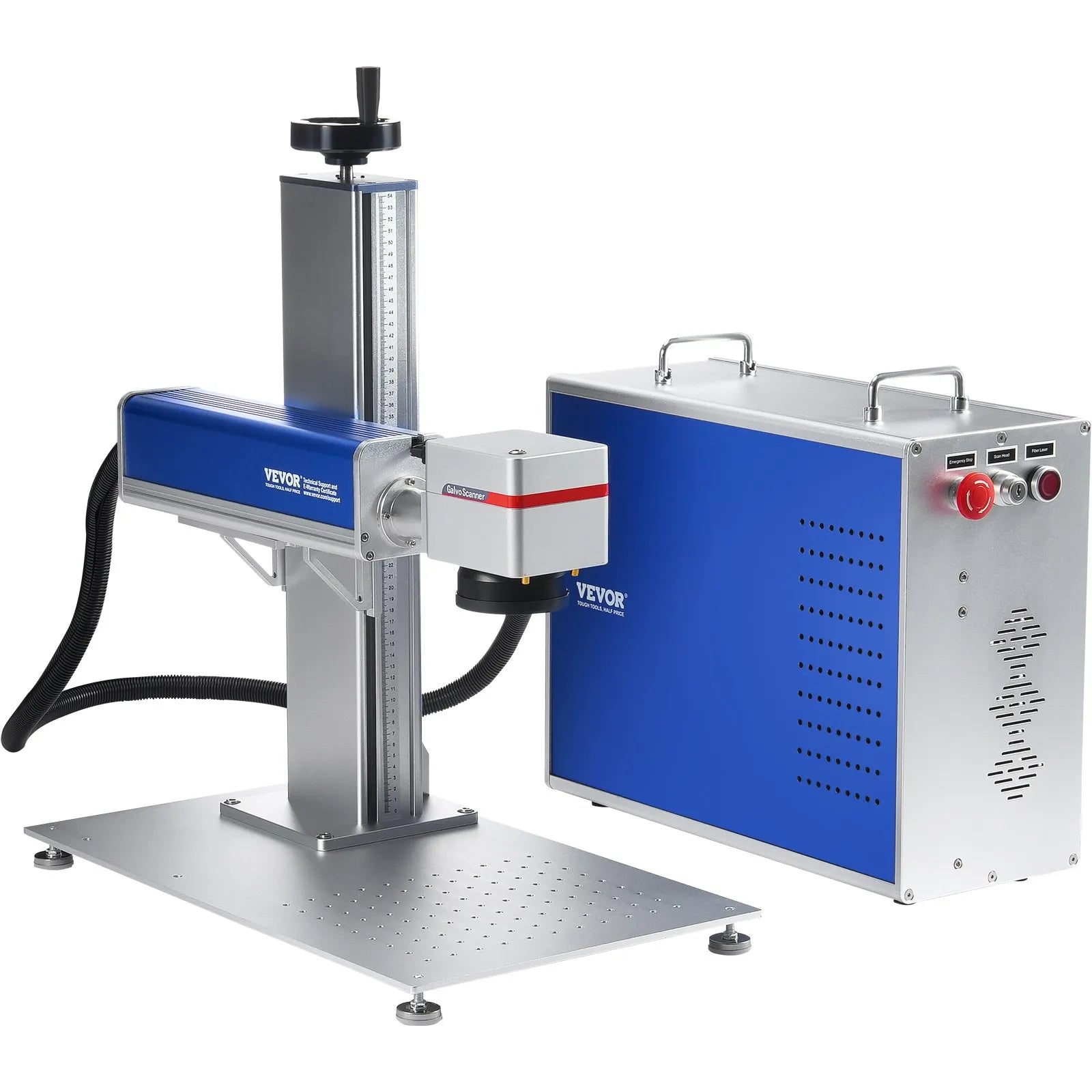 VEVOR Fiber Laser Marking Machine, 30W Compatible with LightBurn, Fiber Laser Engraving Marking Machine with 5.9" x 5.9" Working Area, Solid State Fiber Laser Engraver for Aluminum Steel Jewelry Gold